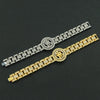 Alloy Rotatable Letter Diamond Hiphop Style Watch Chain Bracelet