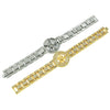 Alloy Rotatable Letter Diamond Hiphop Style Watch Chain Bracelet