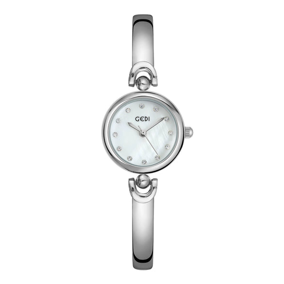 Alloy Round Dial Bracelet Watch With Printed Logo Leisure Style For Female Students