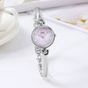 Alloy Round Dial Bracelet Watch With Printed Logo Leisure Style For Female Students