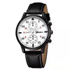 Alloy Round Dial Men's Quartz Watch With Imitation Leather Strap And Stainless Steel Clasp Luminous Leisure Style