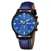 Alloy Round Dial Men's Quartz Watch With Imitation Leather Strap And Stainless Steel Clasp Luminous Leisure Style