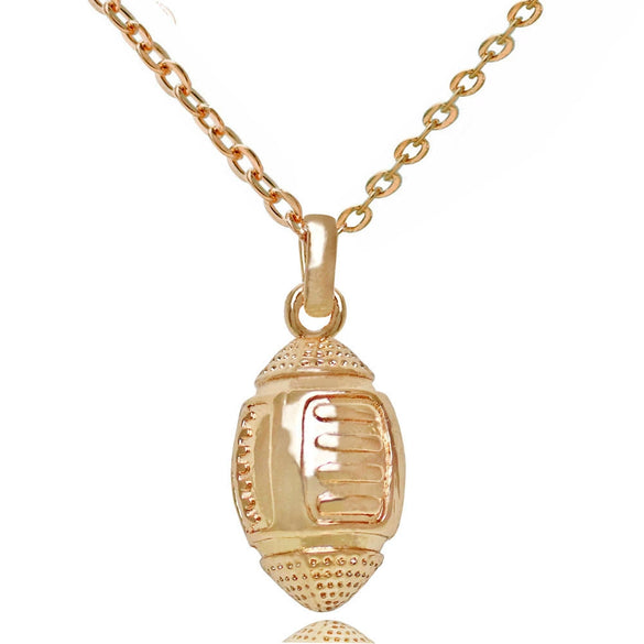 Alloy Rugby Pendant Necklace With Geometric Design And Electroplating For Women