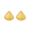 Alloy Shell Fan Shape Electroplating Women's Earrings