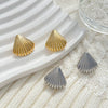 Alloy Shell Fan Shape Electroplating Women's Earrings