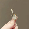 Alloy Shovel Shining Diamond Brooch For Women Electroplated Natural Style