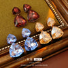 Alloy Silver Geometric Diamond Set Pendant Earrings For Women Highend Style