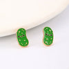 Alloy 225 Silver Geometric Fruit Food Style Electroplating Bitter Gourd Cucumber Earrings Jewelry