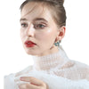 Alloy 925 Silver Geometry Artistic Fashionable Flower Pin Ear Stud Earrings For Women With Electroplating Design And Summer Appeal