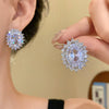 Alloy Silver Needle Blue Butterfly Animal Shaped Earrings Set With Diamonds For Women Artistic Small Fresh Elegant High End Light Luxury