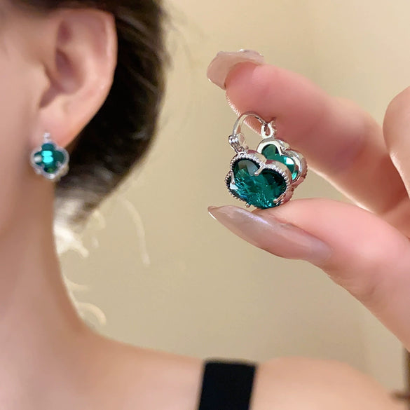 Alloy Silver Needle Blue Butterfly Animal Shaped Earrings Set With Diamonds For Women Artistic Small Fresh Elegant High End Light Luxury