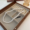 Alloy Silver Needle Inlaid With Diamonds And Pearls Double Circle Heart Earrings Electroplated For Women