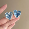 Alloy Silver Needle Tulle Flower Tassel Earrings With Flower Shape Electroplating For Women