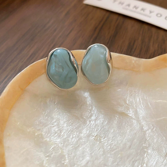 Alloy Silver Needle Tulle Flower Tassel Earrings With Flower Shape Electroplating For Women