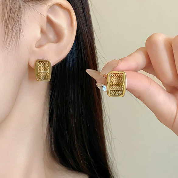 Alloy Silver Needle Tulle Flower Tassel Earrings With Flower Shape Electroplating For Women