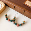 Alloy Silver Needle Tulle Flower Tassel Earrings With Flower Shape Electroplating For Women