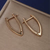 Alloy Simple Geometric Vshaped Women's Earrings With Letters Numbers Text Electroplated