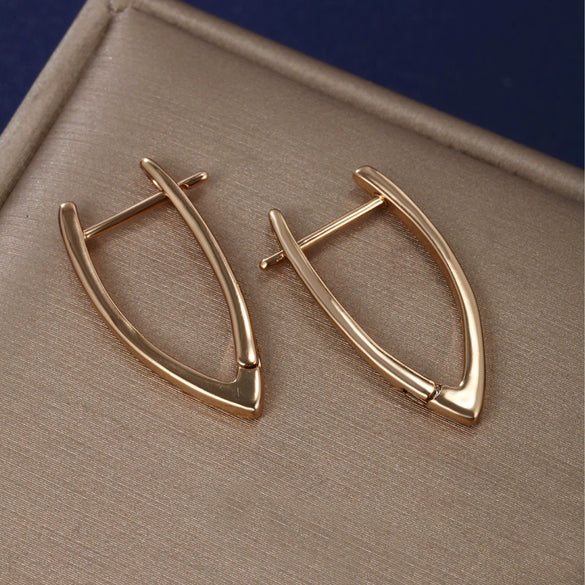 Alloy Simple Geometric Vshaped Women's Earrings With Letters Numbers Text Electroplated