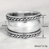 Alloy Simple Retro Ring Electroplating Smooth Twist Design