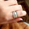 Alloy Simple Retro Ring Electroplating Smooth Twist Design