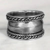 Alloy Simple Retro Ring Electroplating Smooth Twist Design