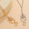 Alloy Single Finger Bracelet Retro Trendy Electroplated With Animal Zodiac Scorpion Microinlaid Unisex
