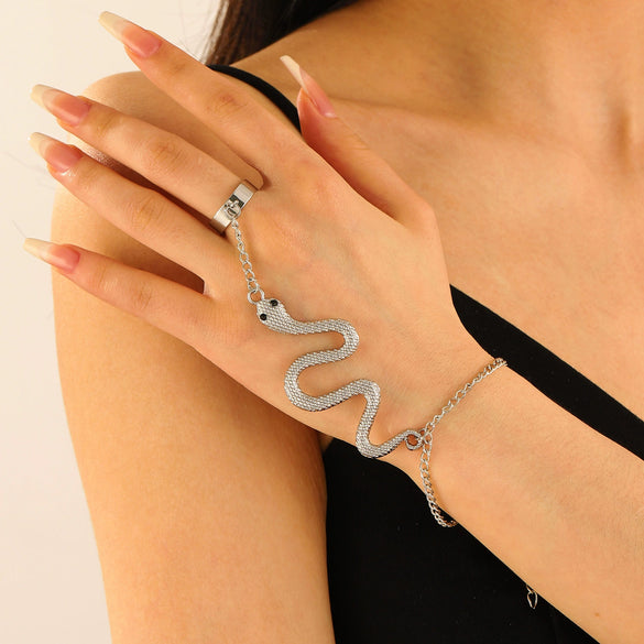 Alloy Single Finger Bracelet Retro Trendy Electroplated With Animal Zodiac Scorpion Microinlaid Unisex