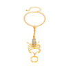Alloy Single Finger Bracelet Retro Trendy Electroplated With Animal Zodiac Scorpion Microinlaid Unisex