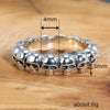 Alloy Skull Finger Ring Unisex Retro Domineering With Electroplating
