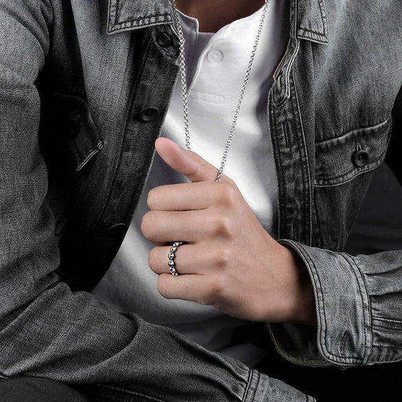 Alloy Skull Finger Ring Unisex Retro Domineering With Electroplating