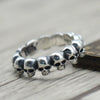 Alloy Skull Finger Ring Unisex Retro Electroplated