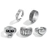 Alloy Skull Love Letter Ring Electroplated For Women