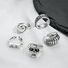 Alloy Skull Love Letter Ring Electroplated For Women