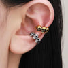 Alloy Skull Stud Earrings With 14K Gold Ear Needles Electroplated Retro Cold Style For Women