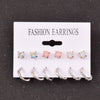 Alloy Small Circle Earrings Set Creative Retro Geometric Light Luxury Style Electroplated