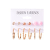 Alloy Small Circle Earrings Set Creative Retro Geometric Light Luxury Style Electroplated