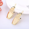 Alloy Small Hand Oiled Electroplated Hairpin For Girls Fashionable Hair Accessories Frog Buckle