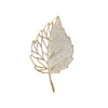Alloy Small Leaf Flower Brooch For Women With Electroplating Treatment