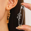 Alloy Small Snake Paper Clip Earrings Electroplated Geometric And Animal Pattern Women's
