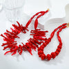 Alloy Snake Bone Chain Coral Shape Necklace With Geometric Pattern Electroplated For Women Bohemian Style