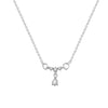 Alloy Snake Bone Chain Zircon Water Drop Pendant Necklace Punk Geometric Electroplated Design Unisex