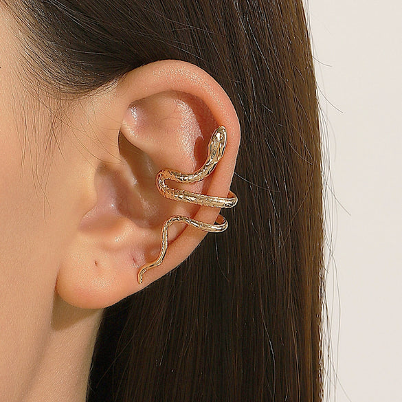 Alloy Snake Ear Clip Women's Creative Animals Geometric Style Electroplated