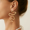 Alloy Snakeshaped Animal Zodiac Unique Style Electroplated Women's Earrings
