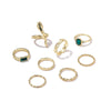 Alloy Snakeshaped Electroplated Animal Zodiac Ring Bracelet Set