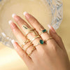 Alloy Snakeshaped Electroplated Animal Zodiac Ring Bracelet Set