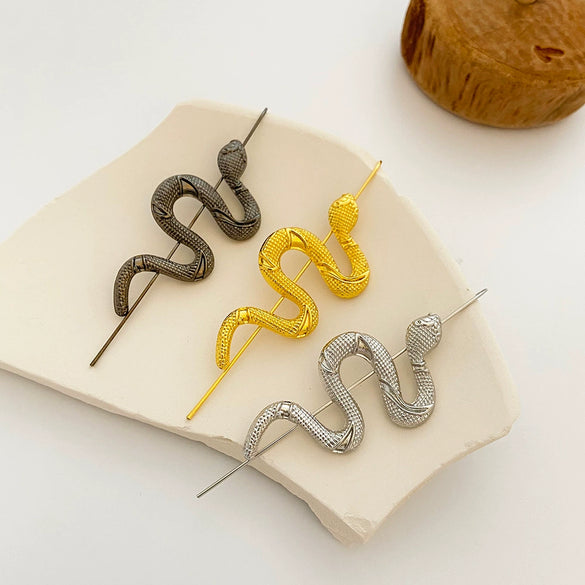Alloy Snakeshaped Electroplated Animal Zodiac Style Women's Earrings