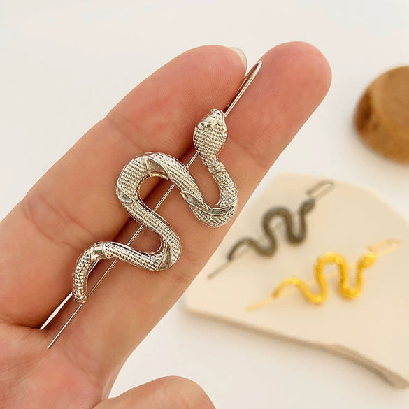 Alloy Snakeshaped Electroplated Animal Zodiac Style Women's Earrings