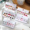 Alloy Snowflake Bell Geometric Oil Dripping Women's Earrings Set