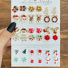 Alloy Snowflake Bell Geometric Oil Dripping Women's Earrings Set