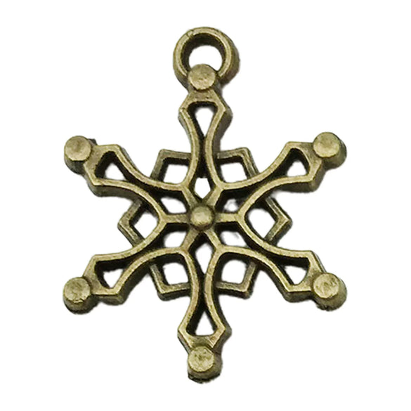 Alloy Snowman Christmas Tree Deer Snowflake Pendant Accessories Diy Earrings Electroplated Natural And Cartoon Style